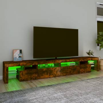 LED TV Cabinet in Smoked Oak | Modern Storage Solution