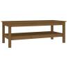 Elegant Honey Brown Coffee Table - Solid Pine Wood 110x50 cm