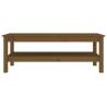 Elegant Honey Brown Coffee Table - Solid Pine Wood 110x50 cm