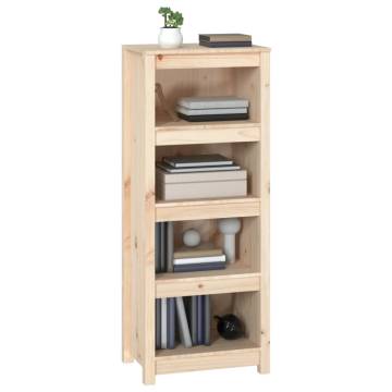 Stylish Solid Pine Book Cabinet - 50x35x125.5 cm