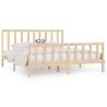 Solid Wood Bed Frame 200x200 cm - Timeless Design