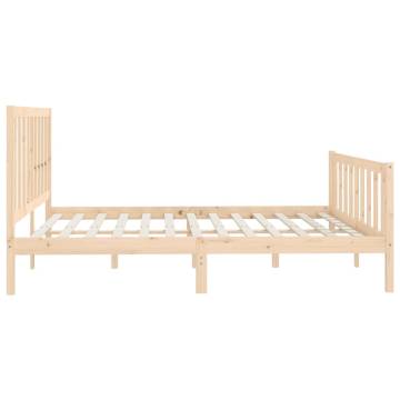 Solid Wood Bed Frame 200x200 cm - Timeless Design