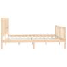 Solid Wood Bed Frame 200x200 cm - Timeless Design