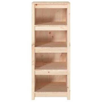 Stylish Solid Pine Book Cabinet - 50x35x125.5 cm