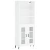 Stylish Highboard White 69.5x34x180 cm - HipoMarket