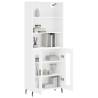 Stylish Highboard White 69.5x34x180 cm - HipoMarket