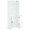 Stylish Highboard White 69.5x34x180 cm - HipoMarket