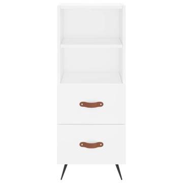 Stylish Highboard White - 34.5x34x180 cm Engineered Wood