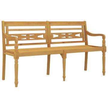 Batavia Bench 150 cm Solid Wood Teak - Elegant Outdoor Seating