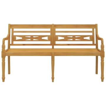 Batavia Bench 150 cm Solid Wood Teak - Elegant Outdoor Seating