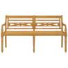 Batavia Bench 150 cm Solid Wood Teak - Elegant Outdoor Seating