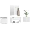 High Gloss White Hallway Furniture Set - Stylish & Functional