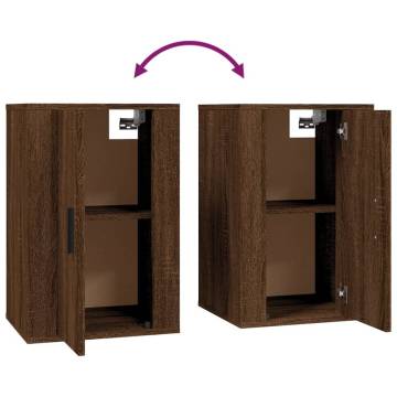 3 Piece Brown Oak TV Cabinet Set - Stylish & Practical Storage