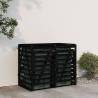 Double Wheelie Bin Storage - Black Solid Wood Pine | HipoMarket