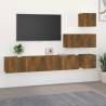 Wall-mounted TV Cabinet Smoked Oak Engineered Wood Colour smoked oak Quantity in Package 1 