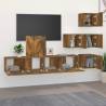 Wall-Mounted TV Cabinet in Smoked Oak - Modern & Stylish