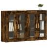 Elegant Wall Mounted Cabinets 2 pcs - Smoked Oak Finish