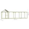 Spacious Chicken Cage 6x1.5x2 m - Durable Pinewood Enclosure