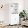 Highboard White 69.5x34x180 cm Engineered Wood Colour white Quantity in Package 1 Model 2 doors 