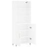 Stylish Highboard White 69.5x34x180 cm - HipoMarket UK