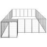 Durable Black Dog Kennel - 26.62 m² Steel Outdoor Cage