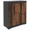 FMD Dresser with 2 Doors 80x34.9x89.9 cm Grey and Old Style Colour dark brown Quantity in Package 1 Amount 