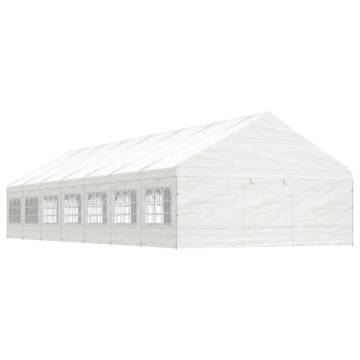 White Gazebo with Roof - 15.61x5.88m for Outdoor Events