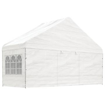 White Gazebo with Roof - 15.61x5.88m for Outdoor Events