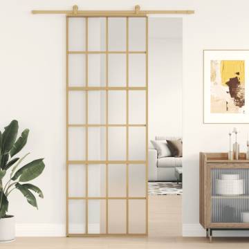 Sliding Door Gold 76x205 cm | Frosted ESG Glass & Aluminium