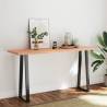 Light Brown Solid Wood Table Top 160x50cm | Hipomarket UK