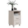 HAMAR Bedside Cabinets - Set of 2 White Solid Wood | HipoMarket