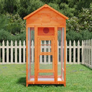 Bird House Brown 91.5x53x170 cm - Solid Wood Pine Aviary