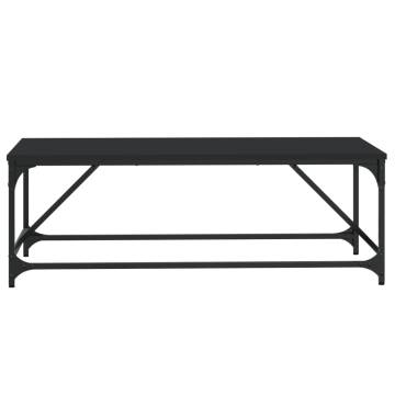 Elegant Black Coffee Table - 100x50x35 cm Engineered Wood