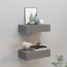 Wall-mounted Drawer Shelves 2 pcs Grey 40x23.5x10cm MDF Colour grey Size 40 x 23.5 x 10 cm Quantity in Package 2 Number of Pieces 1 