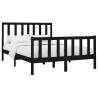 Black Solid Wood Pine Bed Frame 160x200 cm | HipoMarket