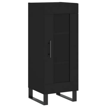 Stylish Highboard Black - 34.5x34x180 cm Engineered Wood