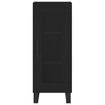 Stylish Highboard Black - 34.5x34x180 cm Engineered Wood