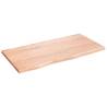 Light Brown Solid Wood Bathroom Countertop | 80x40x2 cm