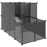 Small Animal Cage Black 142x74x93 cm - Safe & Spacious