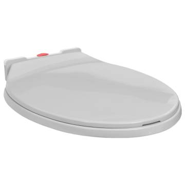 Soft-Close Toilet Seat Quick Release Light Grey - Hipomarket UK