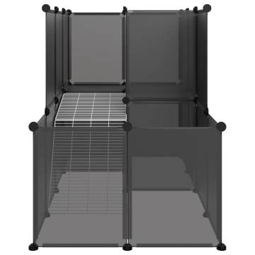 Small Animal Cage Black 142x74x93 cm - Safe & Spacious