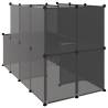 Small Animal Cage Black 142x74x93 cm - Safe & Spacious