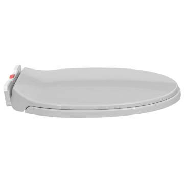 Soft-Close Toilet Seat Quick Release Light Grey - Hipomarket UK