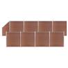 WPC Fence Set 8 Square + 1 Slanted 1484x186 cm Brown Colour brown Quantity in Package 1 Model 8 sections + 1 slanted section 