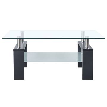 Modern Grey & Transparent Coffee Table - 95x55 cm | HipoMarket