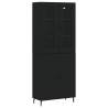 Stylish Highboard Black - 69.5x34x180 cm Engineered Wood