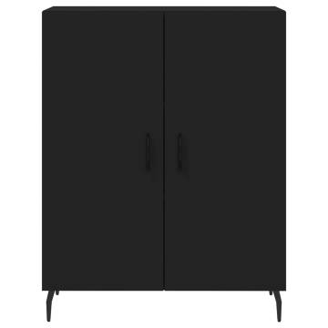 Stylish Highboard Black - 69.5x34x180 cm Engineered Wood