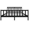 Super King Size Bed Frame Black 180x200 cm Solid Pine Wood