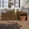 4 Piece Garden Box Set Honey Brown Solid Wood Pine Colour honey brown 