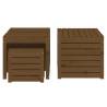 4 Piece Garden Box Set - Honey Brown Solid Pine Storage